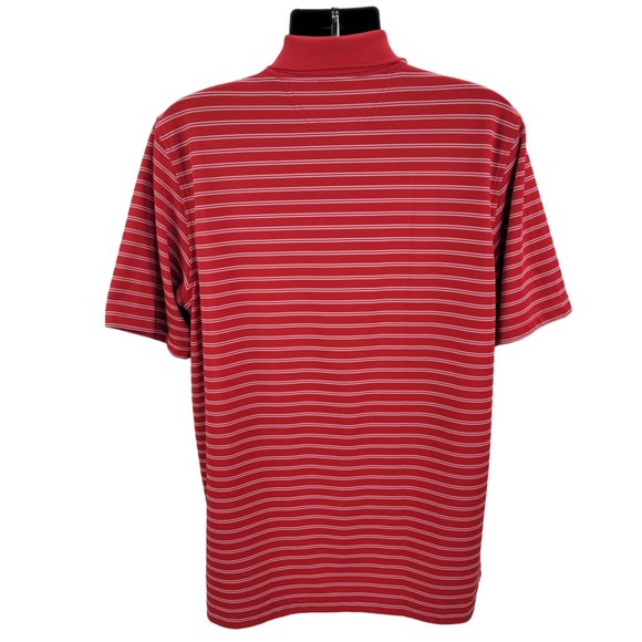 Under Armour Men's Polo Shirt Size Large Red White Performance Golf Short Sleeve - Picture 3 of 6